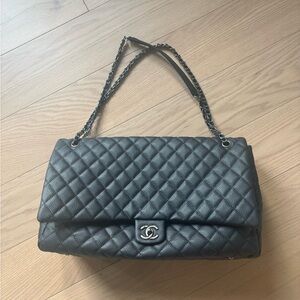 Quilted Double Flap XXL Travel Shoulder Bag